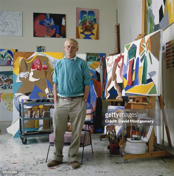 English artist David Hockney, 1988.
