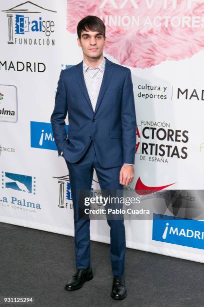 Actor Eneko Sagardoy attends the 'Union de Actores' awards at Circo Price theater on March 12, 2018 in Madrid, Spain.