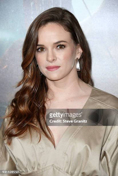 Danielle Panabaker attends the premiere of Warner Bros. Pictures' "Tomb Raider" at TCL Chinese Theatre on March 12, 2018 in Hollywood, California.