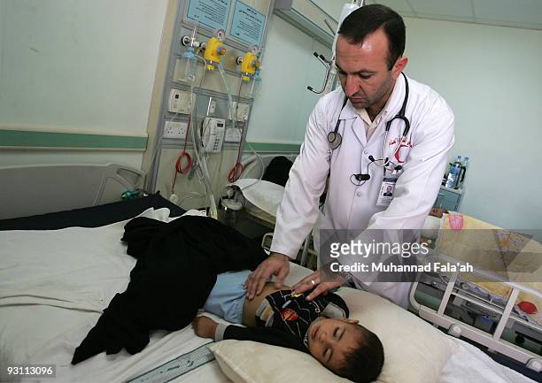 Iraqi Dr. Aiman Qeis is pictured at at Falluja General Hospital on November 12, 2009 in the city of Falluja west of Baghdad, Iraq. Birth defects have...