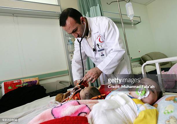 Iraqi Dr. Aiman Qeis is pictured at Falluja General Hospital on November 12, 2009 in the city of Falluja west of Baghdad, Iraq. Birth defects have...