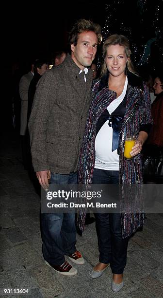 Ben Fogle and other celebrities attend and skate on the Ice at "Somerset House Ice Rink" on November 16, 2009. London, England.