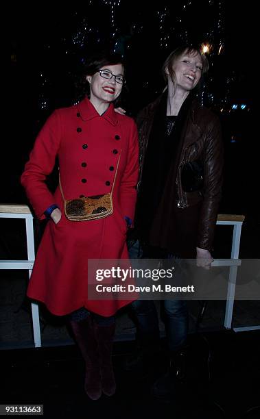 Jasmine Guinness, Jade Parfitt and other celebrities attend and skate on the Ice at "Somerset House Ice Rink" on November 16, 2009. London, England.