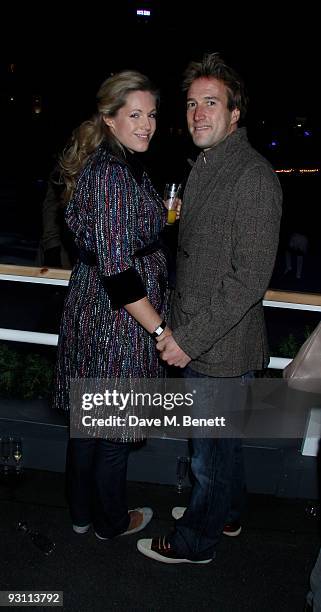 Ben Fogle and other celebrities attend and skate on the Ice at "Somerset House Ice Rink" on November 16, 2009. London, England.