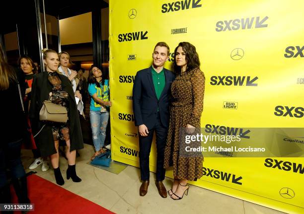 Actors Dave Franco Abbi Jacobson attend the "6 Balloons" premiere during the 2018 SXSW Conference and Festivals at ZACH Theatre at ZACH Theatre on...