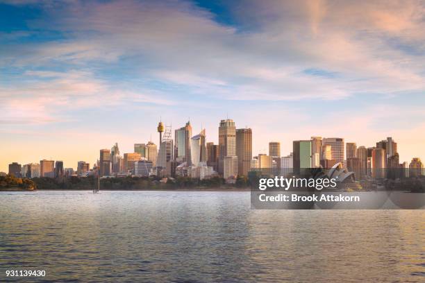 sydney building during sunset. - sydney skyline stock pictures, royalty-free photos & images