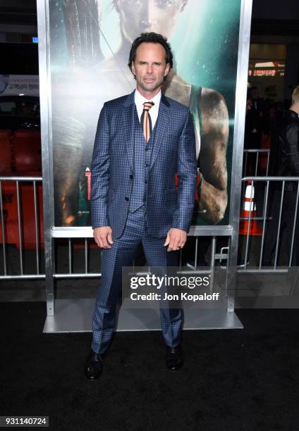 Walton Goggins attends the premiere of Warner Bros. Pictures' "Tomb Raider" at TCL Chinese Theatre on March 12, 2018 in Hollywood, California.