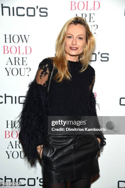 Model Renata Zanchi attends Chico's #HowBoldAreYou NYC Event at Joe's Pub on March 12, 2018 in New York City.