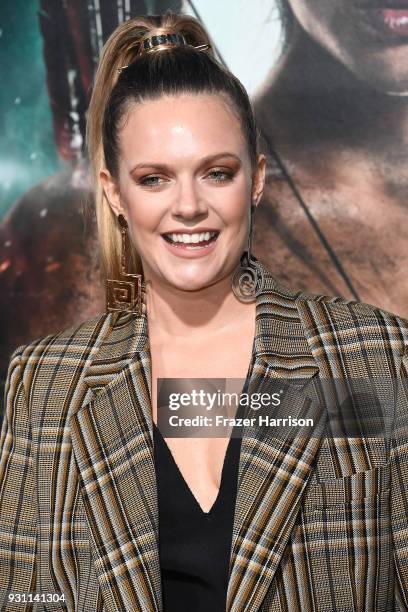 Tove Lo attends the premiere of Warner Bros. Pictures' "Tomb Raider" at TCL Chinese Theatre on March 12, 2018 in Hollywood, California.