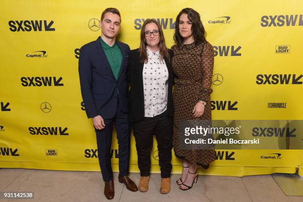 Dave Franco, writer and director Marja Lewis-Ryan and Abbi Jacobson attend the "6 Balloons" red carpet premiere during SXSW 2018 on March 12, 2018 in...