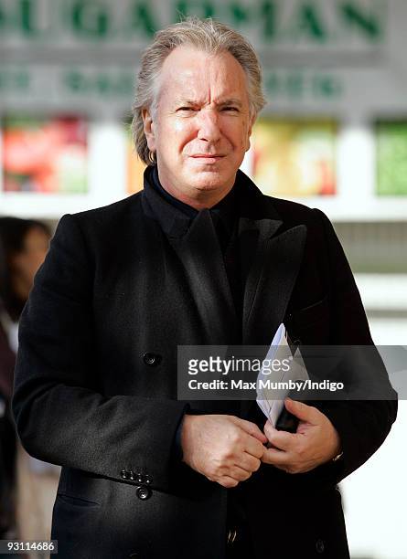 Alan Rickman attends a memorial service for Sir John Mortimer at Southwark Cathedral on November 17, 2009 in London, England.