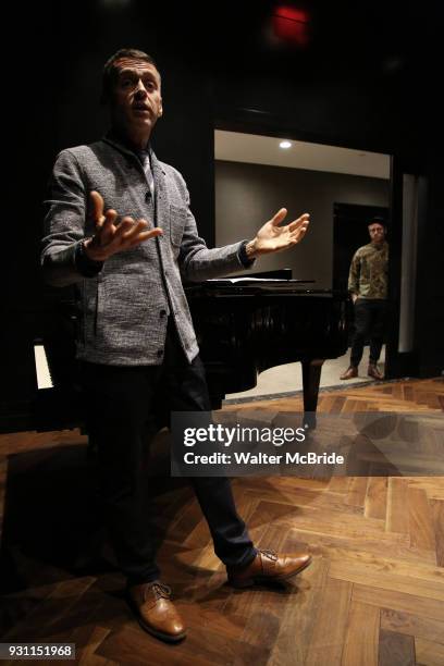 Composers Andrew Lippa and Matt Gould attends The Dramatists Guild Foundation Salon with Matt Gould on March 12, 2018 at StellarTower in New York...