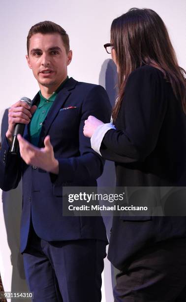 Actor Dave Franco and screenwriter and director Marja-Lewis Ryan take part in a Q&A following the "6 Balloons" premiere during the 2018 SXSW...