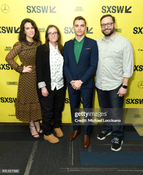 Actress Abbi Jacobson, screenwriter and director Marja-Lewis Ryan, actor Dave Franco, and SXSW senior programmer Jarod Neece attend the "6 Balloons"...