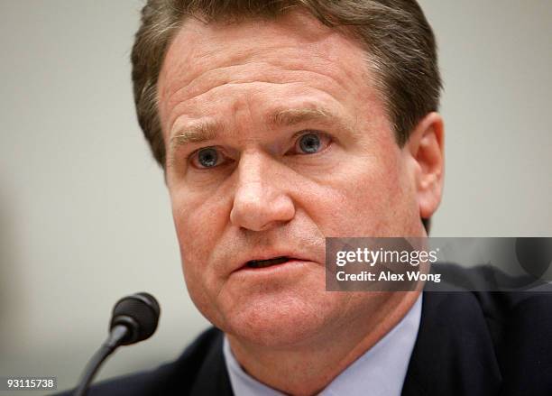 Brian Moynihan, president of consumer and small business banking at the Bank of America Corporation, testifies during a joint hearing before the...