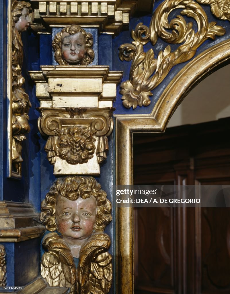 Wooden altar, parish church of Alagna, Valsesia