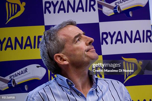 Ryanair CEO Michael O'Leary attends a press conference on November 17, 2009 in Milan, Italy. O'Leary presented the company's 2009 budget and...