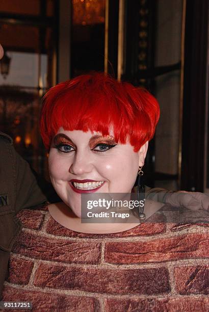 Beth Ditto is sighted leaving Hotel Meurice on November 17, 2009 in Paris, France.