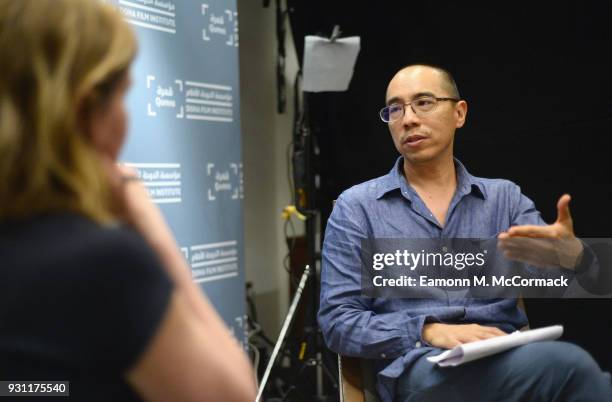 Qumra master, directer Apichatpong Weerasethakul during an interview on day four of Qumra, the fourth edition of the industry event by the Doha Film...