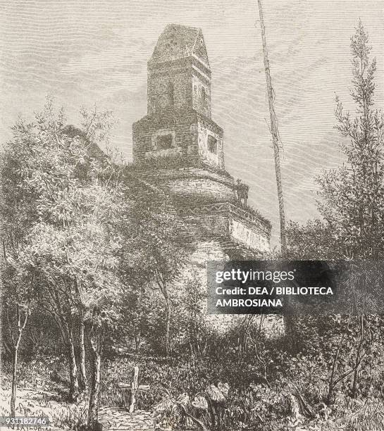 Roman mausoleum, Romania, drawing by Thomas Taylor from a photograph by Veress, from The mining regions of western Transylvania by Jacques Elisee...