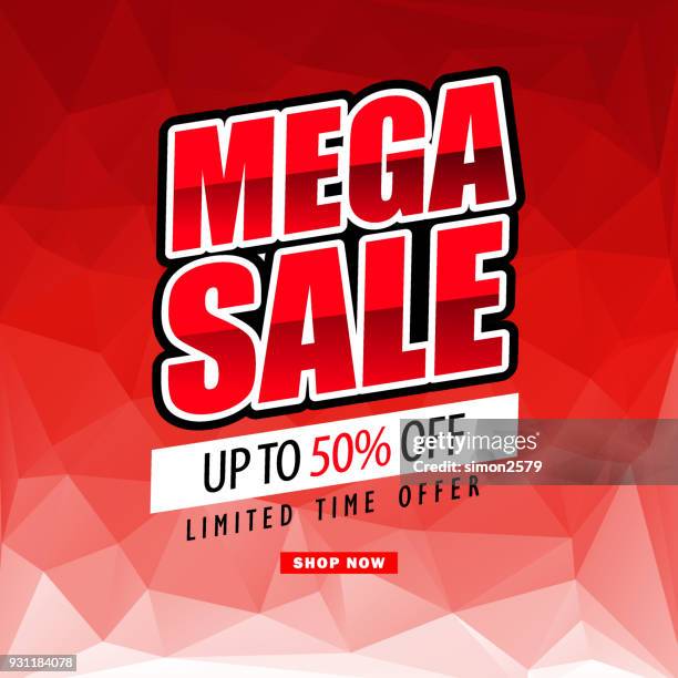 mega sale web banner design - consumer data collection stock illustrations