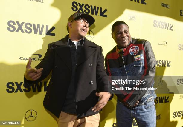 Allen Maldonado and Tracy Morgan attend the premiere of The Last O.G. At the Paramount Theatre during on March 12, 2018 in Austin, Texas.