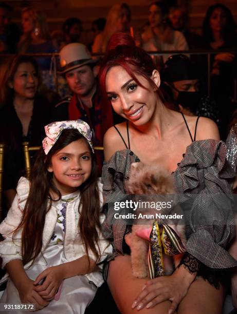 Sophia Abraham, Farrah Abraham and dog Blue attend Los Angeles Fashion Week Powered by Art Hearts Fashion LAFW FW/18 10th Season Anniversary -...