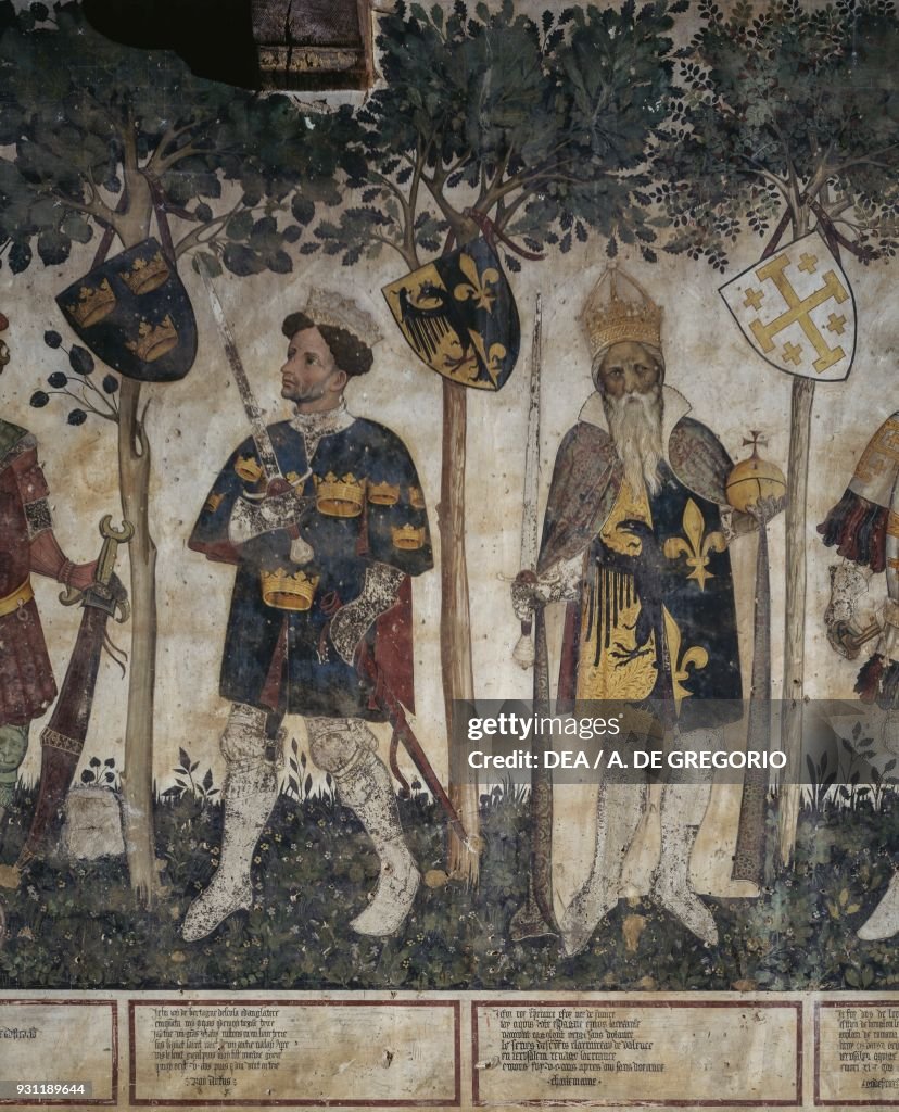 Detail from the Heroes and Heroines cycle, Saluzzo