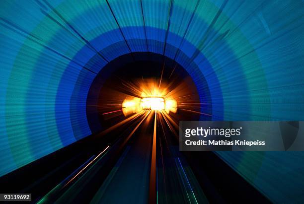 Drive through the Bund Sightseeing Tunnel on October 14, 2008 in Shanghai, China.