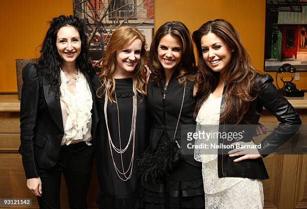 Arianna Brooke, event producer JL Pomeroy, TV personality Natalie Morales and style editor Bobbie Thomas attend the Mark Liddell debut book party for...