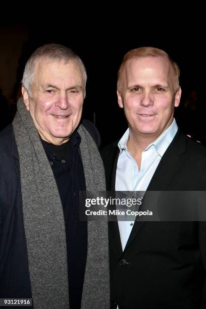 John Kander and Scott Ellis attend the Off-Broadway opening night of "Streamers" at the Laura Pels Theatre on November 11, 2008 in New York City.