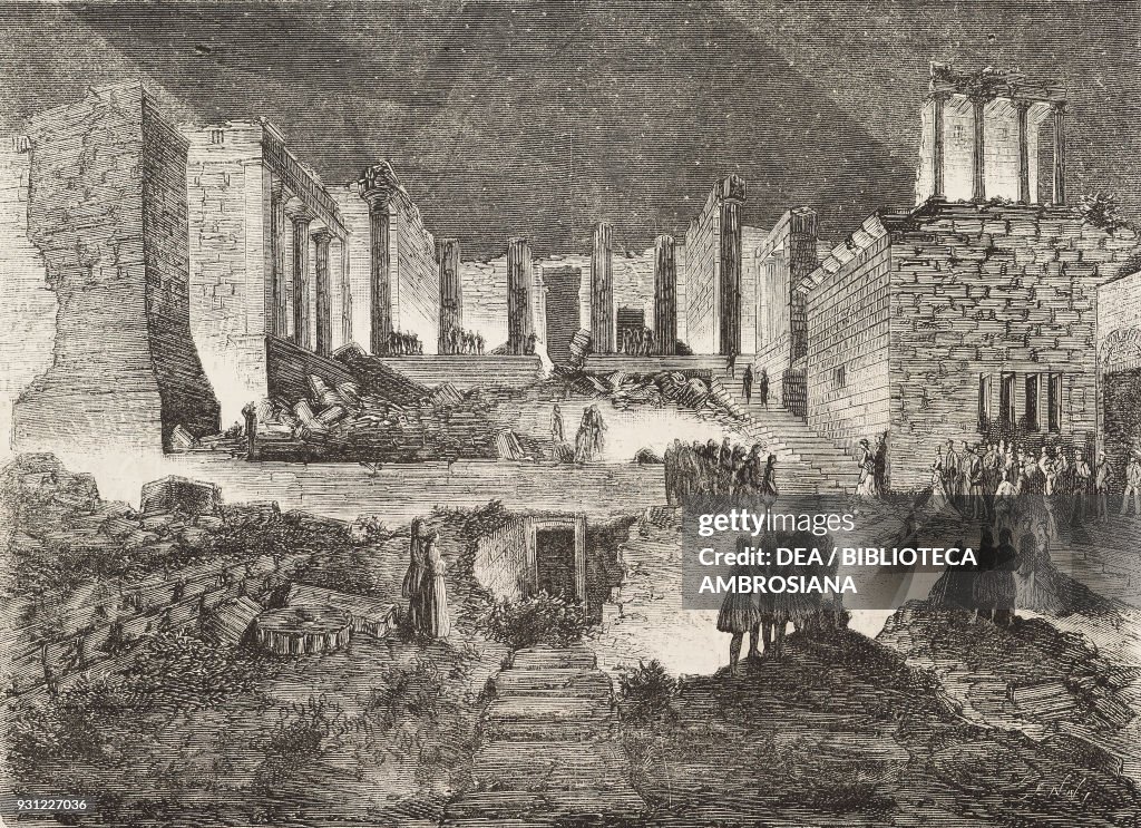 Edward the Prince of Wales visiting the Acropolis