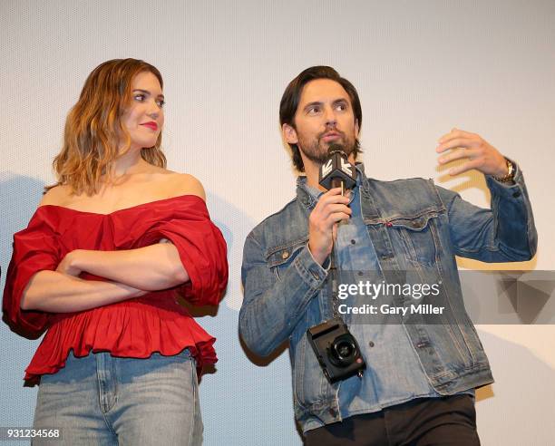 Mandy Moore and Milo Ventimiglia attend a screening of "This Is Us" 2nd season finale at the Paramount Theatre during South By Southwest on March 12,...