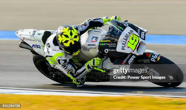 Angel Nieto Team's rider Alvaro Bautista of Spain rides during the MotoGP Official Test at Chang International Circuit on 16 February 2018, in...