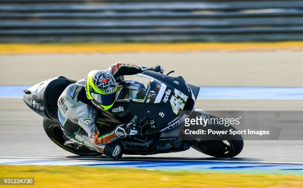 Aprilia Racing Team Gresini's rider Aleix Espargaro of Spain rides during the MotoGP Official Test at Chang International Circuit on 16 February...