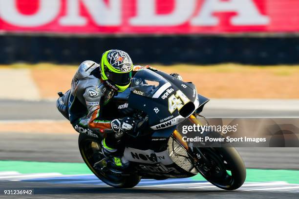 Aprilia Racing Team Gresini's rider Aleix Espargaro of Spain rides during the MotoGP Official Test at Chang International Circuit on 16 February...