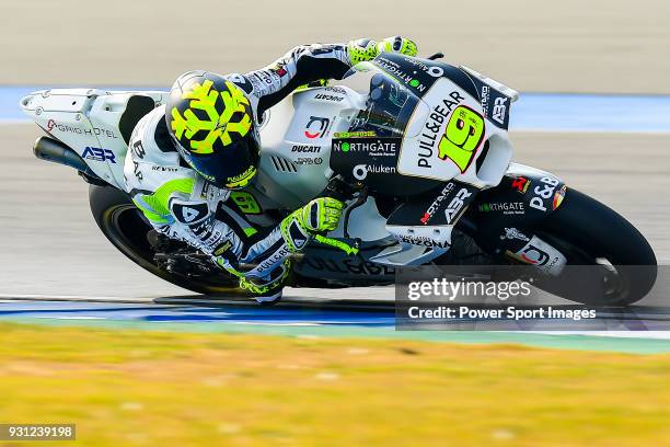 Angel Nieto Team's rider Alvaro Bautista of Spain rides during the MotoGP Official Test at Chang International Circuit on 16 February 2018, in...