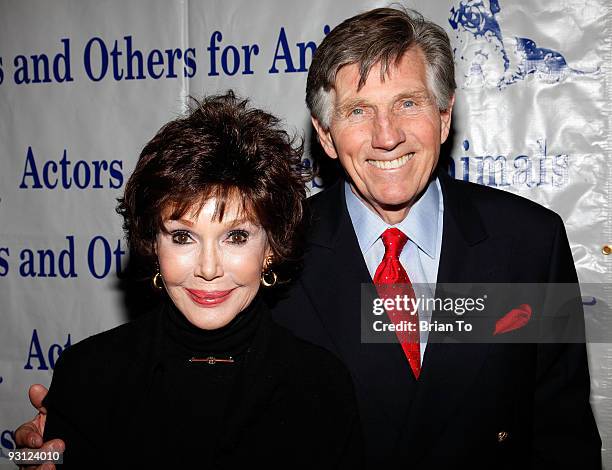 Gary Collins and wife Mary Ann Mobley attend "Celebration Of Caring: A Toast To Rowan & Martin's Laugh-In" at Universal Hilton Hotel on November 14,...