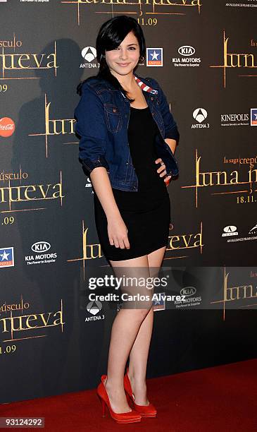 Spanish actress Andrea Duro attends "Twilight: New Moon" at Kinepolis cinema on November 17, 2009 in Madrid, Spain.