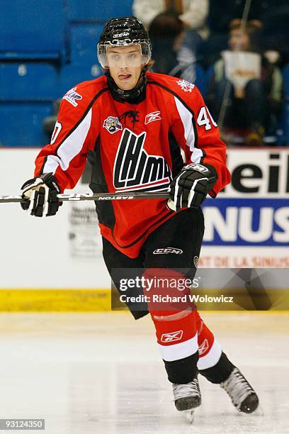 Gabriel Dumont of the QMJHL All-Stars skates during Game 1 of the 2009 Subway Super Series against the Russia All-Stars at the Marcel Dionne Centre...