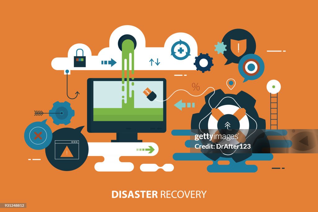 Data Disaster Management Images Digital Data Disaster Recovery High-Res Vector Graphic - Getty Images