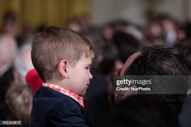 Guests young and old, joined U.S. President Donald Trump, to welcome the Houston Astros to the White House in celebration of their World Series...