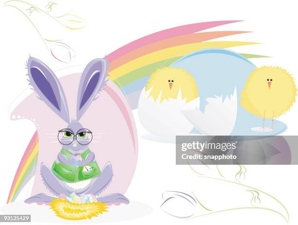 easter images - full rainbow stock illustrations