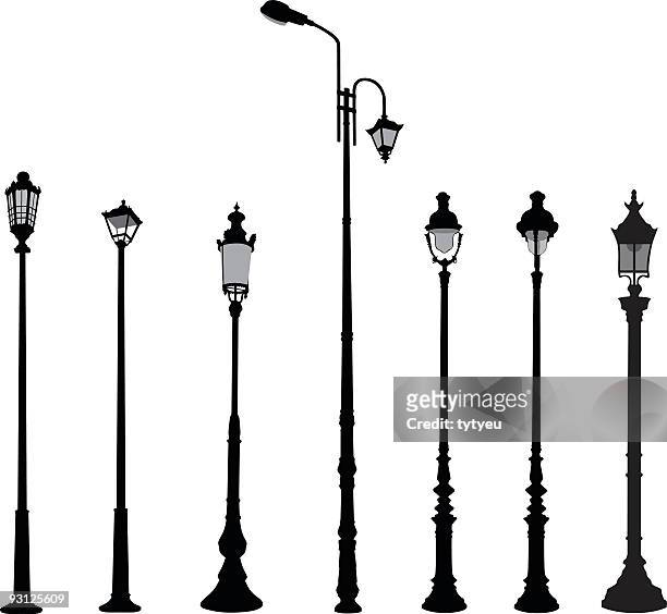 street lamps - dead body vector stock illustrations