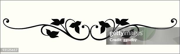 ilustraciones, imágenes clip art, dibujos animados e iconos de stock de desplazamiento de vid vectorizados - borde negro