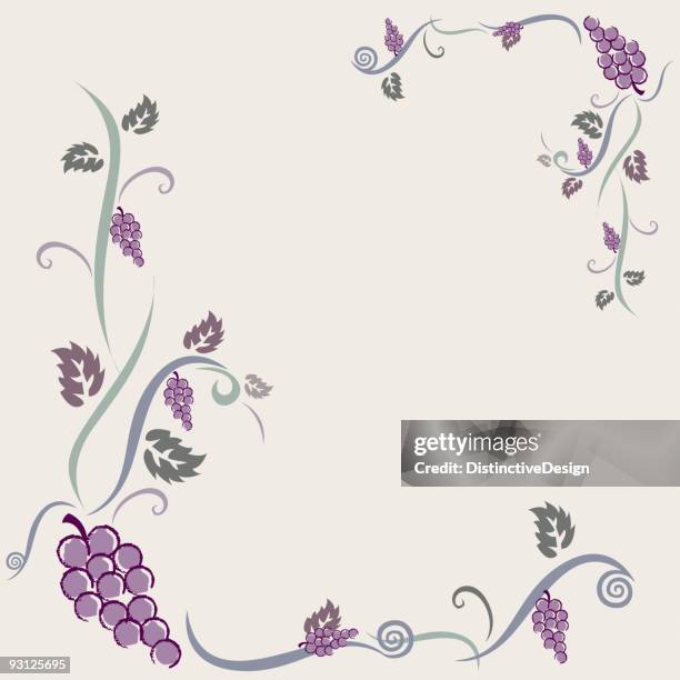 grape vine boarder - napa valley stock illustrations