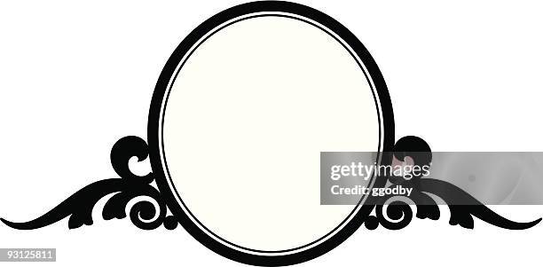 scroll-oval 11105 (vector) - ellipse stock illustrations