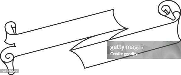 vectorized ribbon/banner - scroll pattern stock illustrations