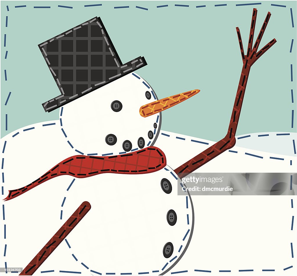 Stitched Snowman