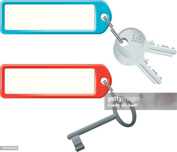 key case - keyring stock illustrations